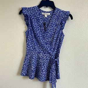 Beautiful blue with white flowers